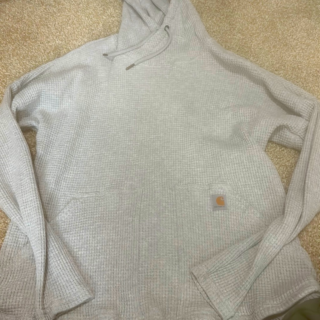 Carharrt Relaxed Fit Textured Hoodie Size L Gray. Worn Once